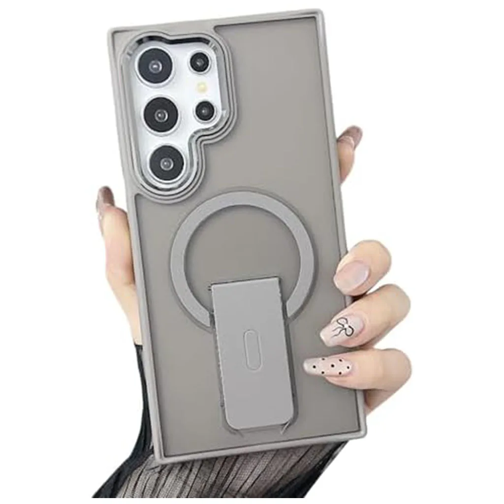 

Frosted Magnetic Case for Samsung Galaxy S25/S25 Plus/S25 Ultra – Hidden Stand, Drop-Proof, Multi-Color