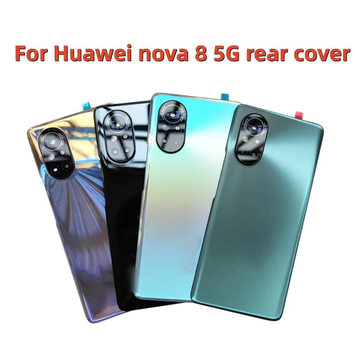 

Original Back glass Cover For Huawei nova 8 5G , Back Door Replacement Battery Case, Rear Housing Cover With Adhesive