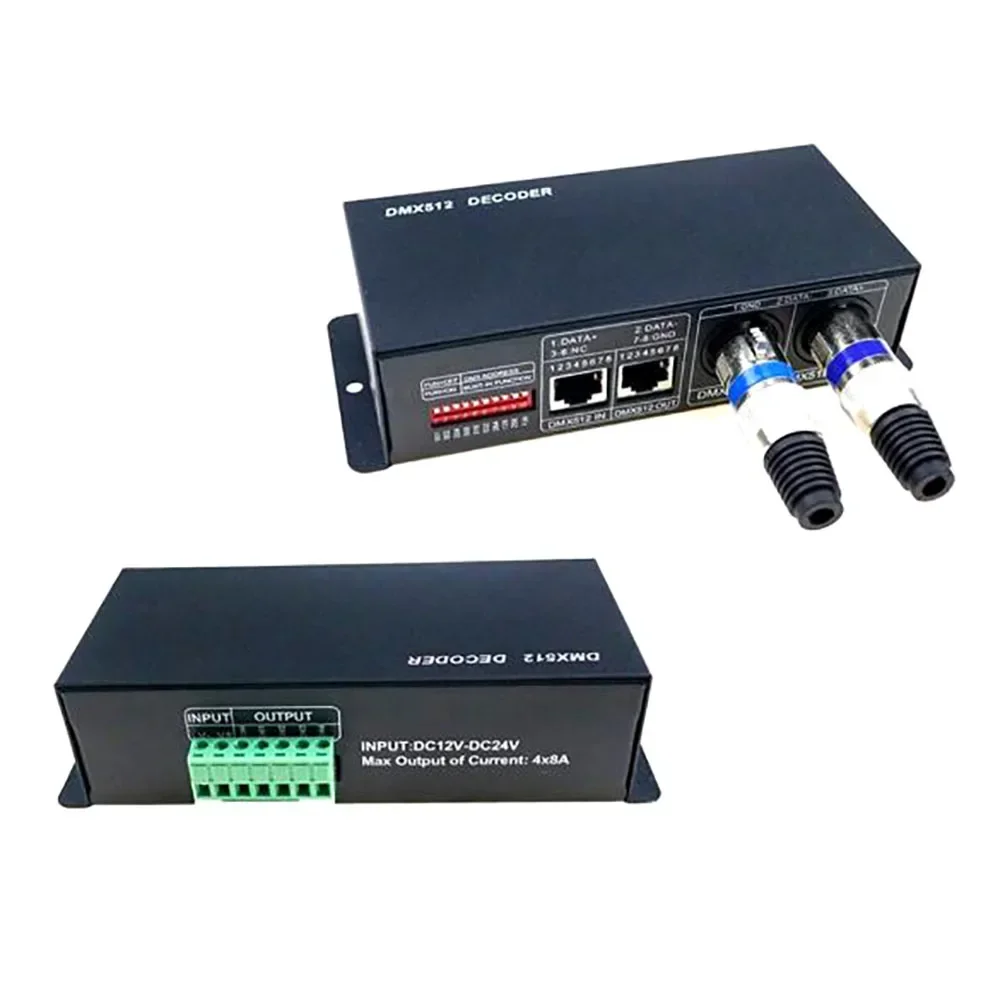 DC12-24V DMX512 Decoder LED Controller 3CH 4Channel Driver RGB/RGBW for 5050 3528 RGB RGBW LED Strip Light
