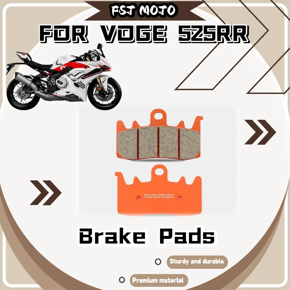 For VOGE 525RR Ceramic Super Alloy Brake Pads Ultra Low Wear Long Service Life Stable Friction Performance All Weather Brake Pad