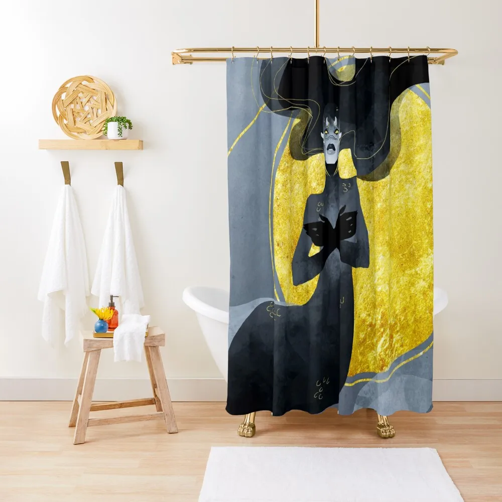 

Golden Deep Shower Curtain For The Bathroom Waterproof Bathroom Shower Elegant Bathroom Cover Curtain
