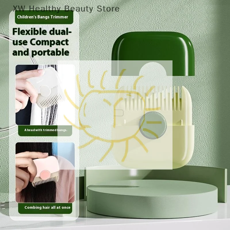 

Детский триммер для волос 2-в-1, ручная портативная машинка для стрижки волос для мальчиков и девочек, безопасный и легкий инструмент для стрижки волос