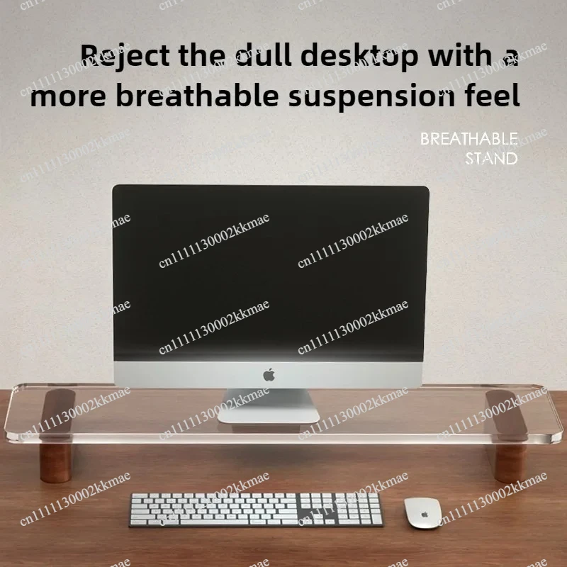 Clear Acrylic Monitor Stand Riser for Computer Office Desk Organizer Shelf Laptop Screen Holder Desktop Workstation Accessories