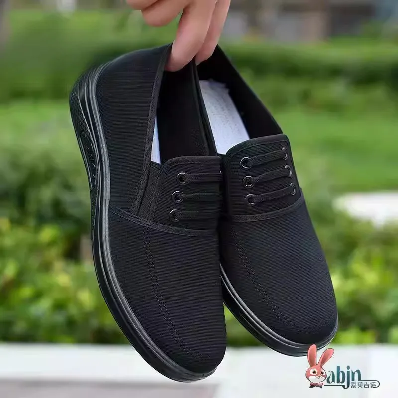 

Beijing Old Man Canvas Shoes Anti-Slip Wear-Resistant Work Shoes Breathable Deodorant Slip-On Casual Dad Shoes Spring Autumn