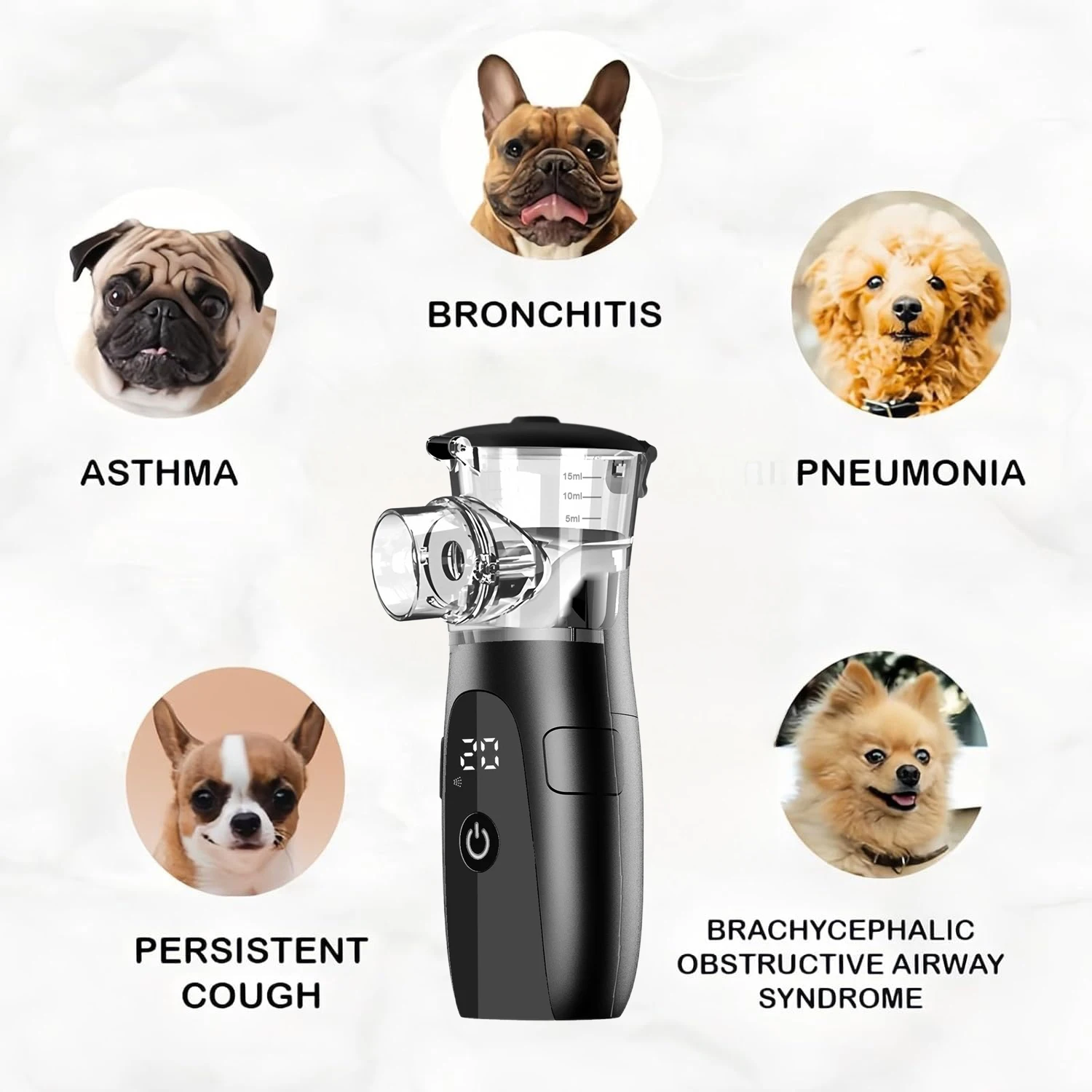 Pet Asthma Inhaler Nebulizer Veterinary Device Respiratory Therapy Machine for Dogs And Cats Pet Health Care