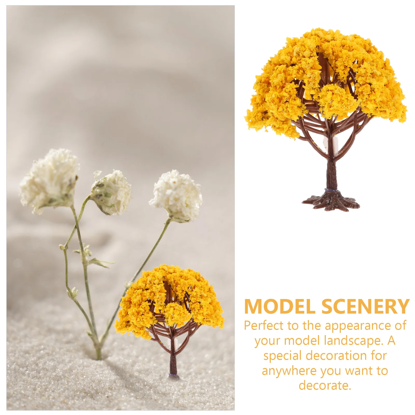 10Pcs Simulation Tree Ornament Miniature Artificial Trees for Sand Table Garden Landscape Decor DIY Scenery Layout Accessories