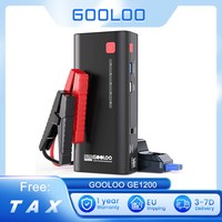 GOOLOO GE1200 Car Battery Jump Starter, 2000A Peak Current, 13200mAh Battery Capacity, 12V Auto Battery Booster, LED Light