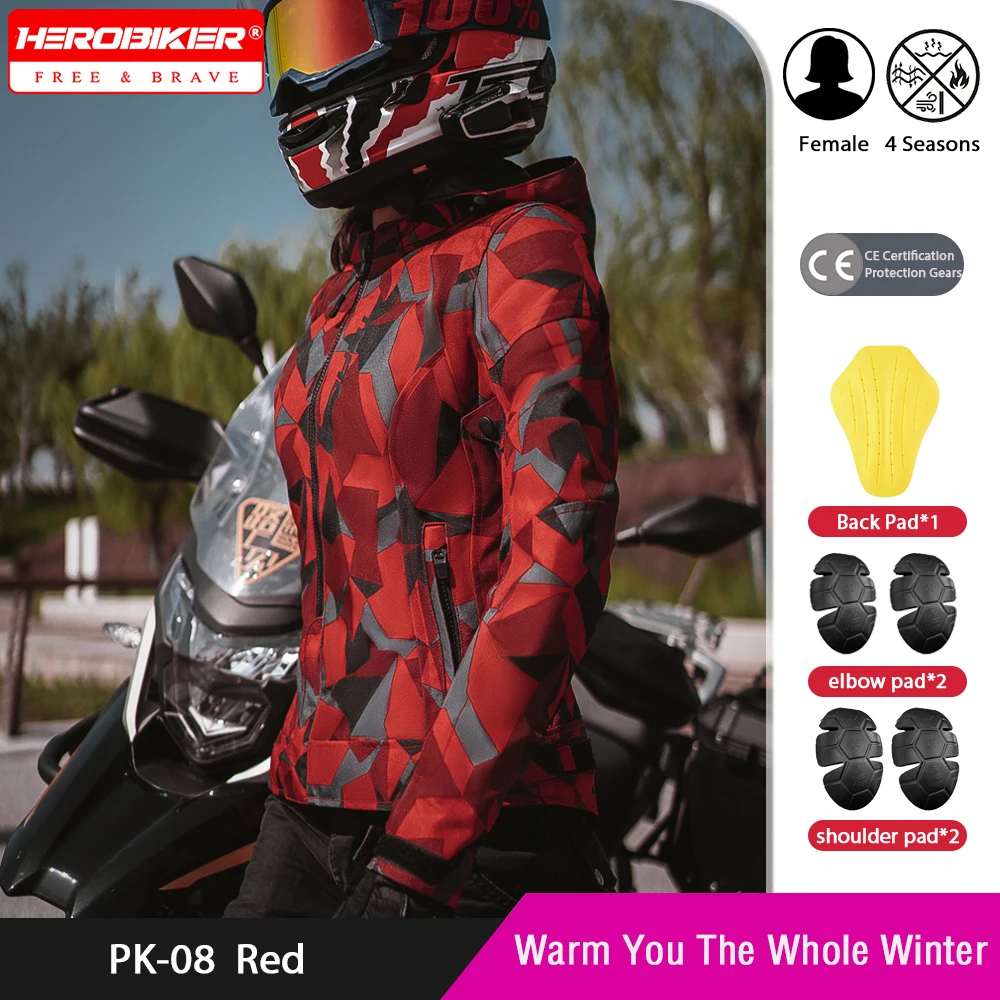 

Four Season Waterproof Motorcycle Jacket Women Anti-fall Motorcycle Jacket Winter Warm Motorbike Jacket Moto Clothing Reflective