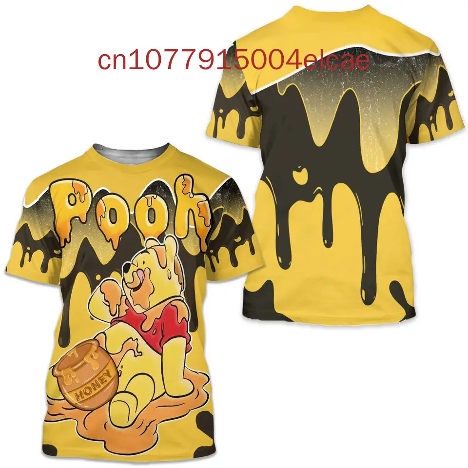 Disney Winnie The Pooh T-Shirt Disney Y2K Casual Fashion Men's and Women's T-Shirt