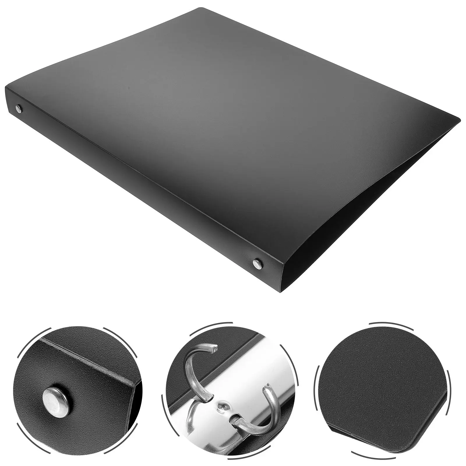 

A4 Four Hole Document Folder Organizer PP Material Expanding File Folder with Adjustable Metal Clip for School Office Music