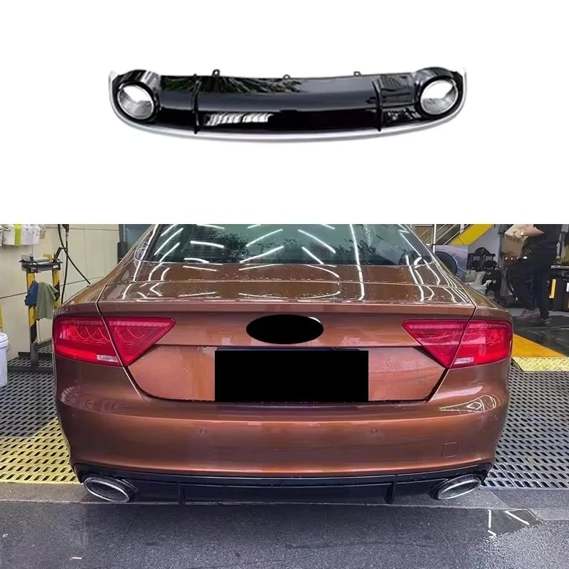 

A7 C7 No Sline(2011-2015) Replace RS7 Style Rear Diffuser Factory Price OEM C7 RS7 Black Stye Rear Diffuser for A7 C7