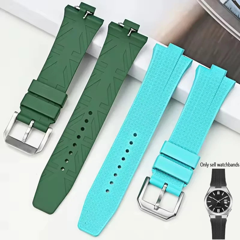 Ремешок из фторкаучука 9 мм для Citizen NJ0150 NJ0151 0158, быстросъемная пряжка, мужские мягкие FKM спортивные водонепроницаемые сменные ремешки для часов