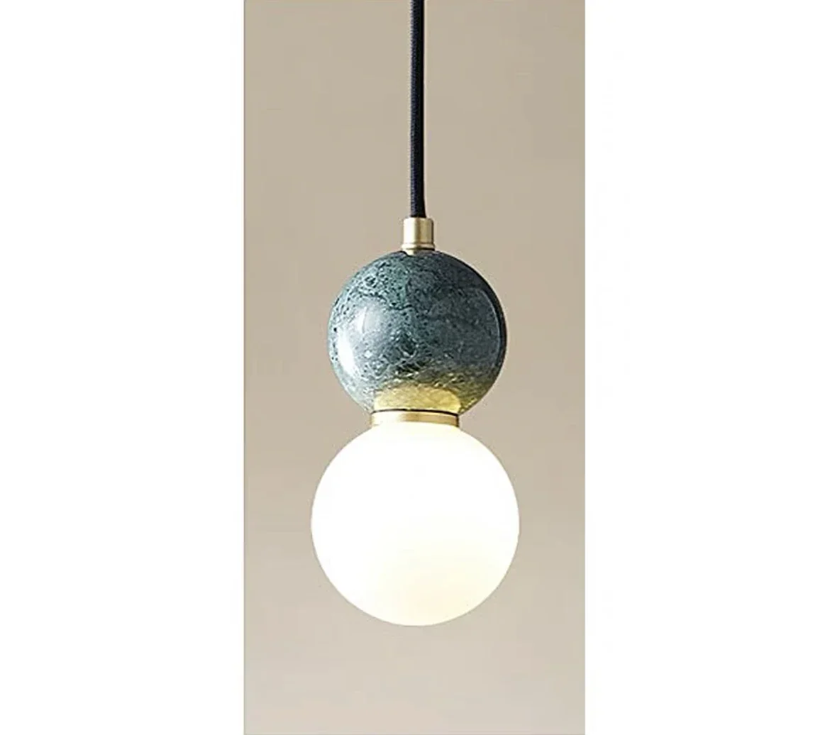 Nordic Postmodern Marble Single Head Pendant Light Restaurant Study Bedroom Bedside Foyer Corridor Hotel Lighting LED Magic Bean