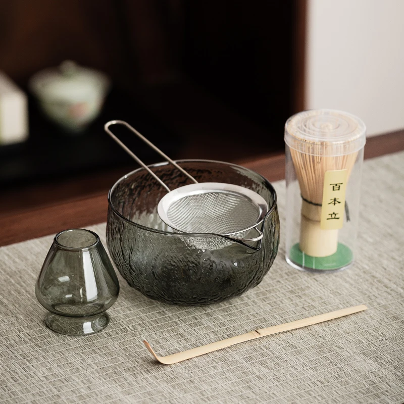 

Набор чаш для матча из бамбуковой зеленой нити в японском стиле, Baibenli + сито для чайного порошка и т. д., полностью разблокированная изысканная чайная церемония