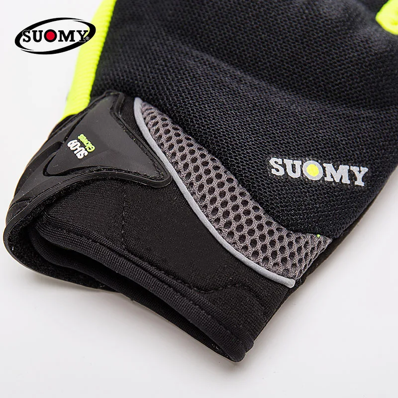 SUOMY Mesh Breathable Full Finger Racing Motorcycle Gloves Classic High Quality Wearable S-XXL Men Women Moto Riding Gloves