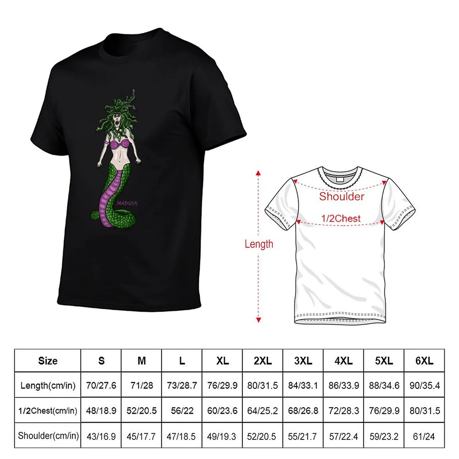 Medusa Gorgon T-Shirt summer tops sweat Blouse tee shirts for men