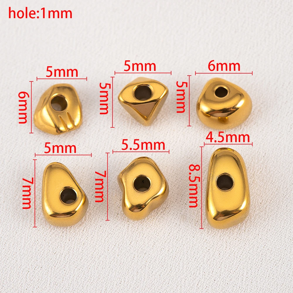 10pcs CCB Irregular Design Loose Beads Jewelry Making DIY Spacer Bead Bracelet Necklace Materials Gift Supplies Findings image 6