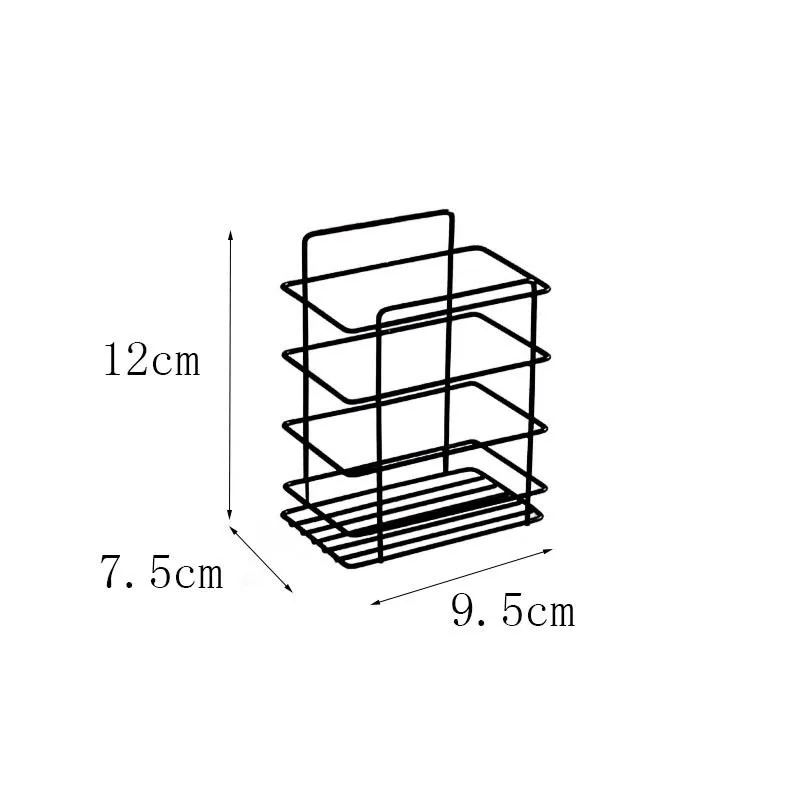 Multi-functional Shower Caddy With Hooks Wall Mounted Storage Rack Self Adhesive Bathroom Hanging Shelf Stainless Steel Storage