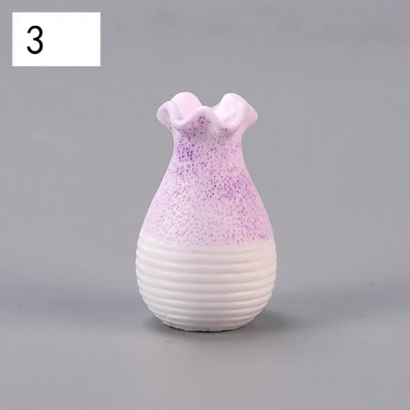 5pcs Mini Flower Vase Resin Flower Pot Bottle for Home Dollhouse Decorative Figurines Home Decoration Accessories