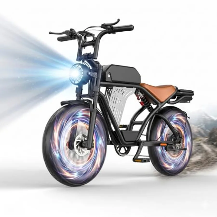 

Adult Electric Bicycle for urban commuting aluminum alloy frame black 1500W motor with 30MPH speed and 40-mile range