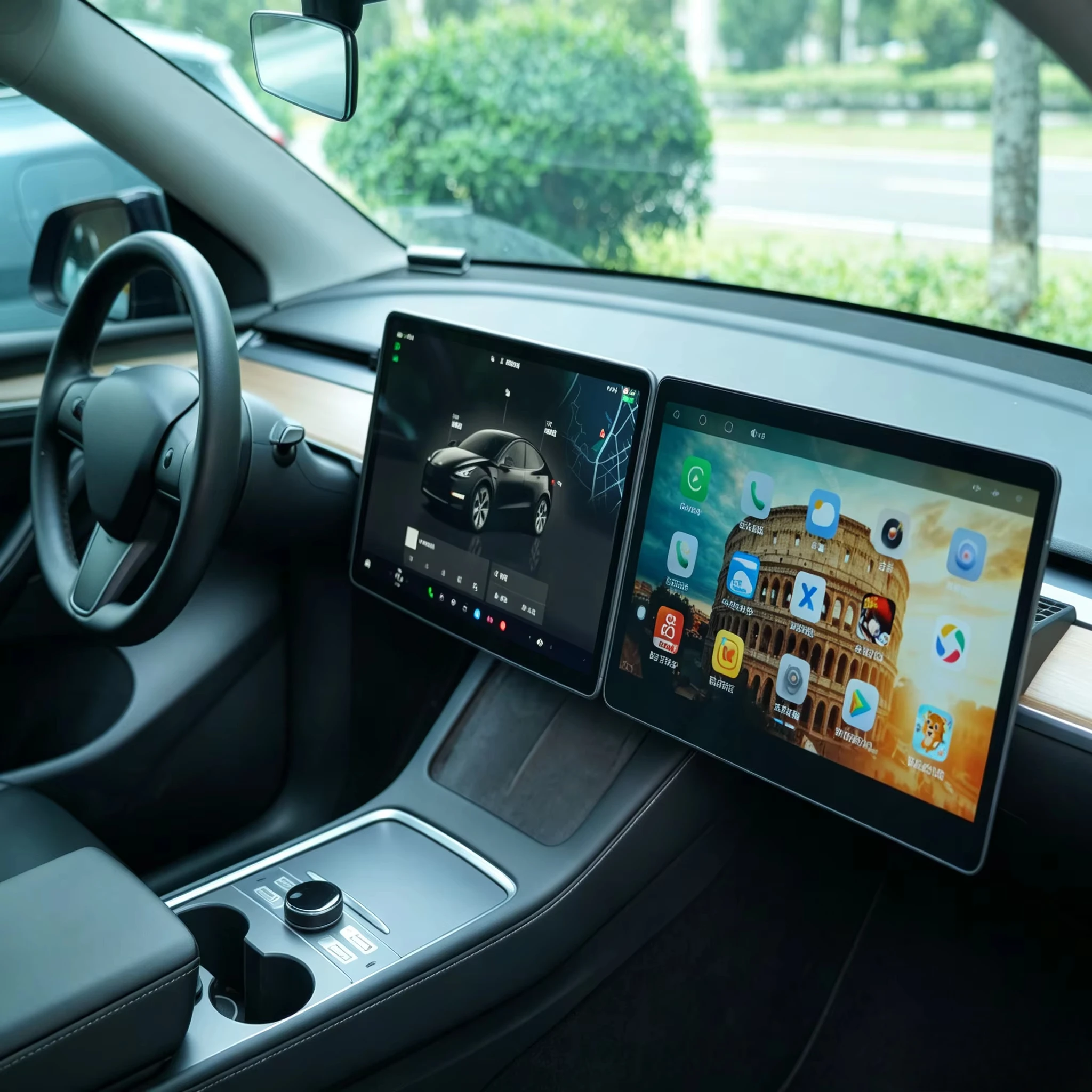 For Tesla Model 3/Y Refresh 2019‑2025, 15.6‑Inch 2K Android Car Screen,  4G LTE WiFi GPS Navigation Multimedia Display