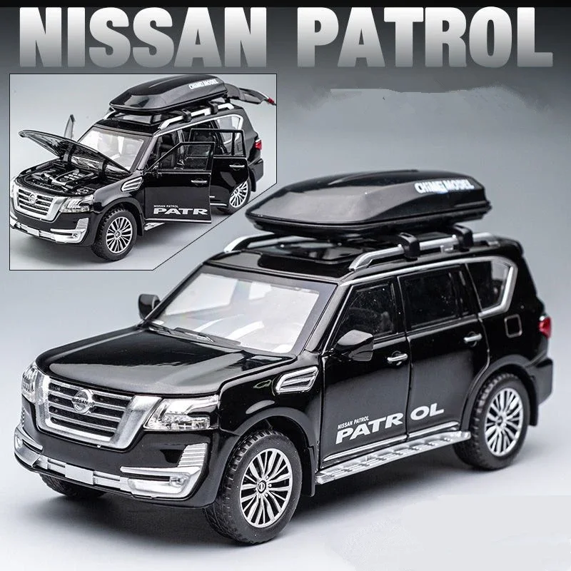 

1:32 Nissan Patrol X-TRAIL SUV Alloy Car Model Diecast Metal Toy Off-road Vehicles Model Simulation Sound and Light Kids Gift