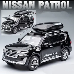 1:32 Nissan Patrol X-TRAIL SUV Alloy Car Model Diecast Metal Toy Off-road Vehicles Model Simulation  Sound and Light Kids Gift