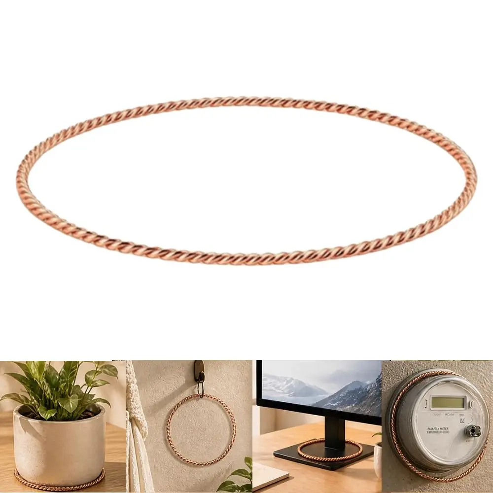 Pure Copper Copper Tensor Ring Hand-Twisted Craft Rose Gold Copper Tone Hand-Twisted Copper Ring Protective Passion Finish