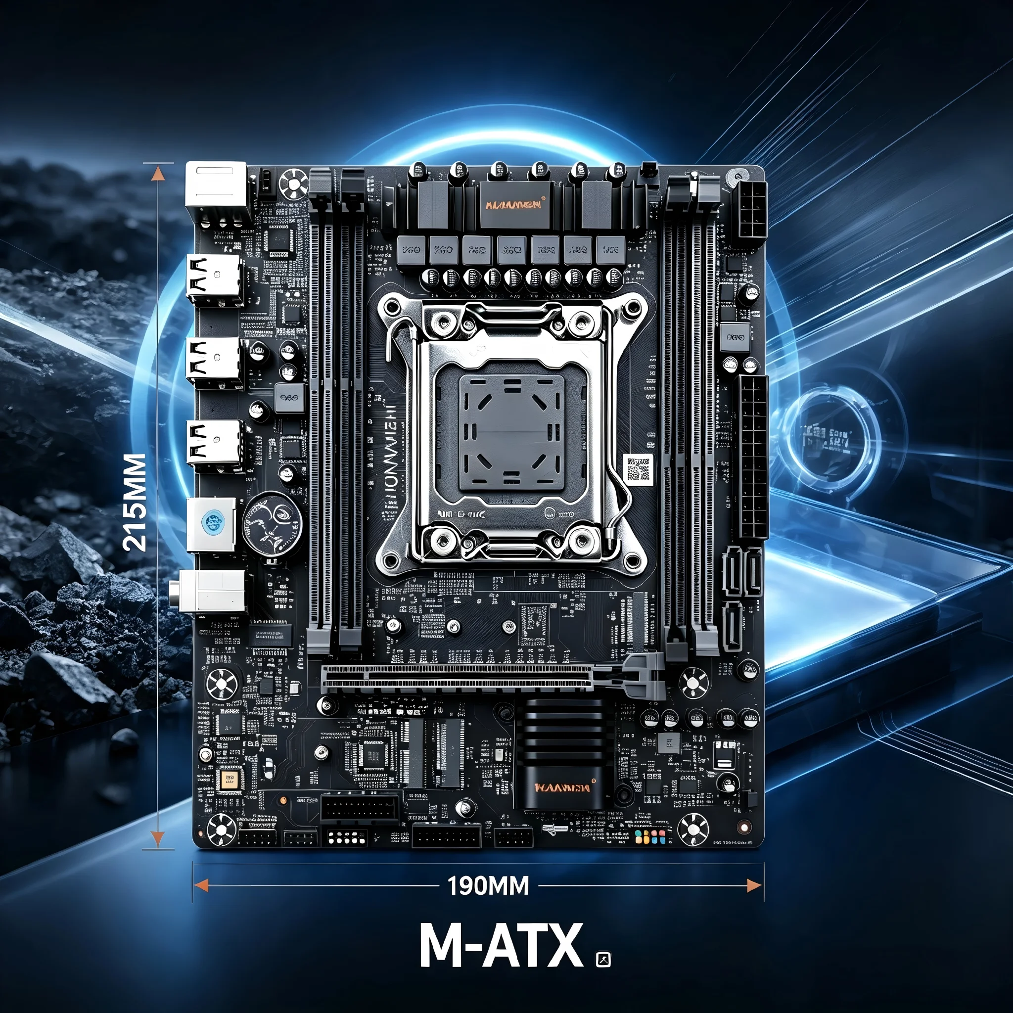 HUANANZHI X79 4M PRO X79 Motherboard COMBO KIT LGA 2011 Support Intel XEON E5 V1 V2 Series CPU DDR3 Memory 64G M.2 NVME M.2 WIFI view 2