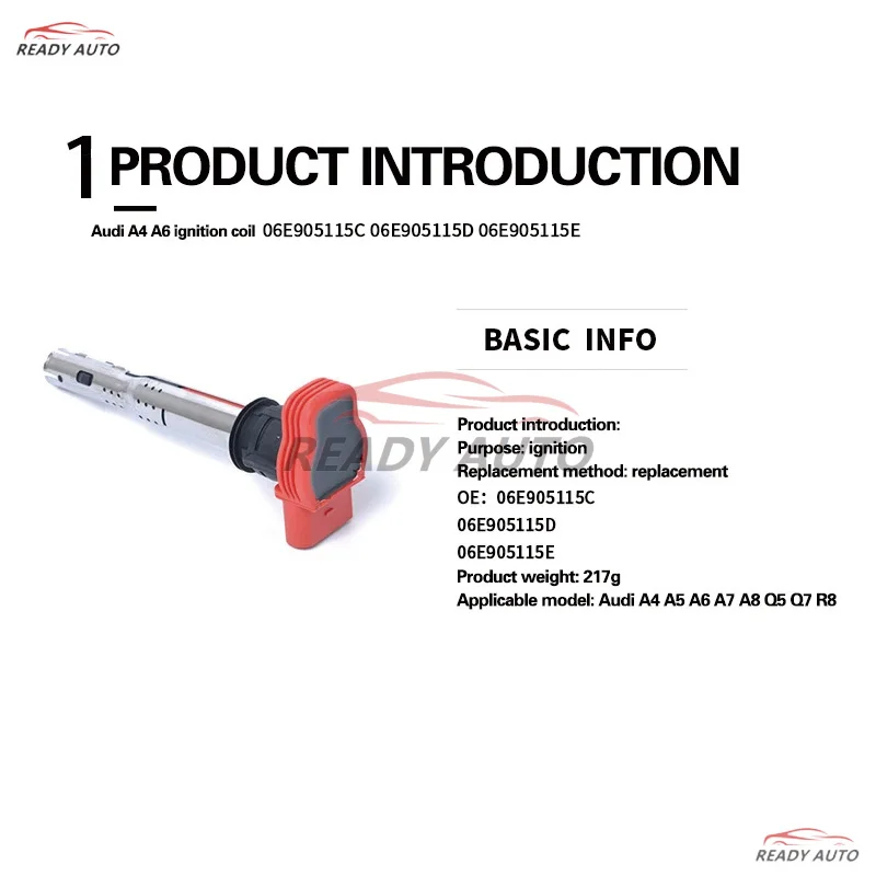 Automotive spark plug ignition coil suitable for Audi high-voltage package 06E905115E UF529 06E905115D