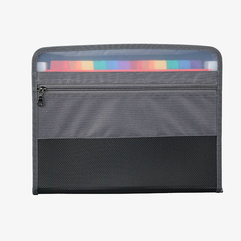 13 Layer Zip Organ  Expanding Wallet Bag Rainbow Color A4/B6/A6 of Large Capacity File Folder Document Case