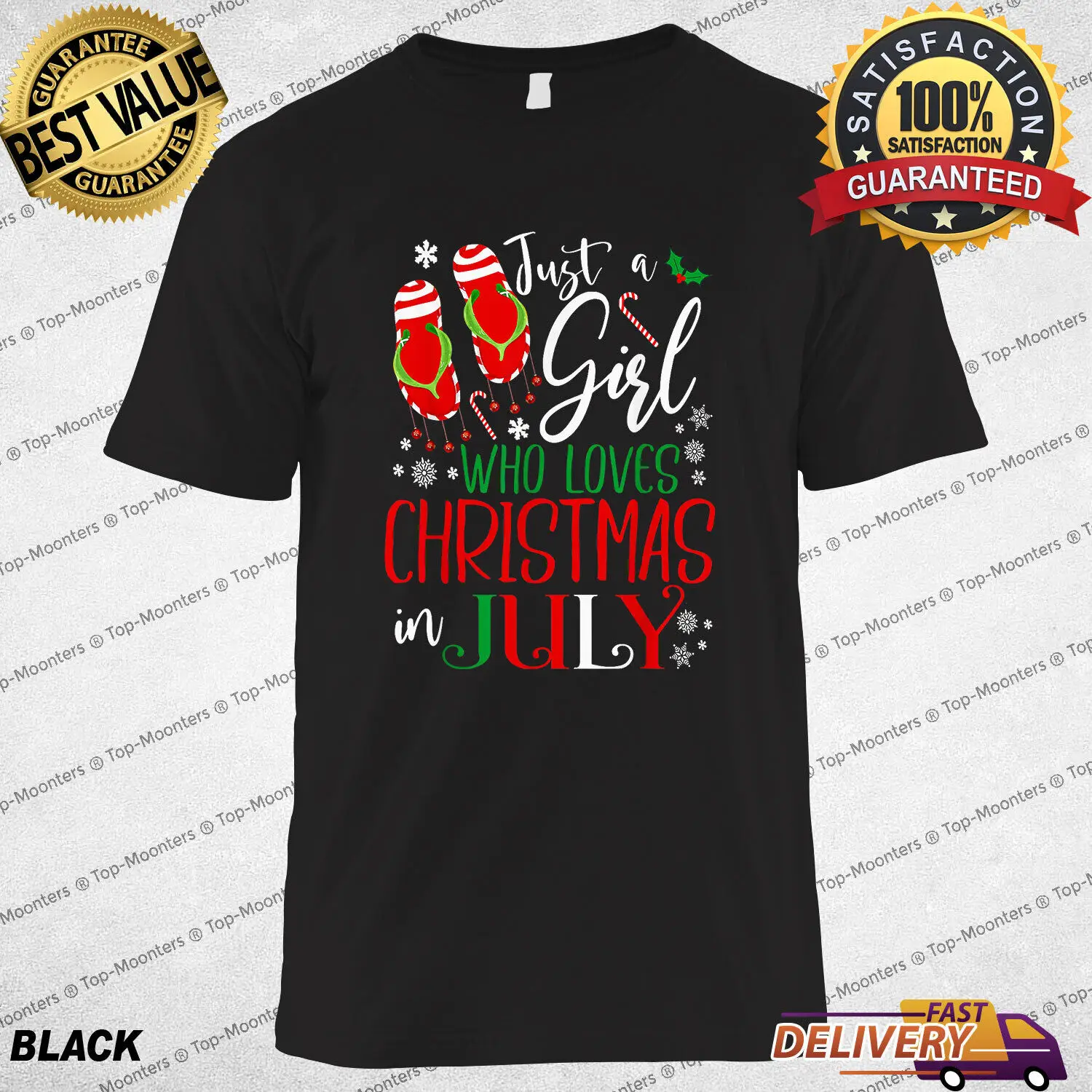 

Christmas in July Just A Girl Who Loves Christmas In July Funny Gift T-Shirt