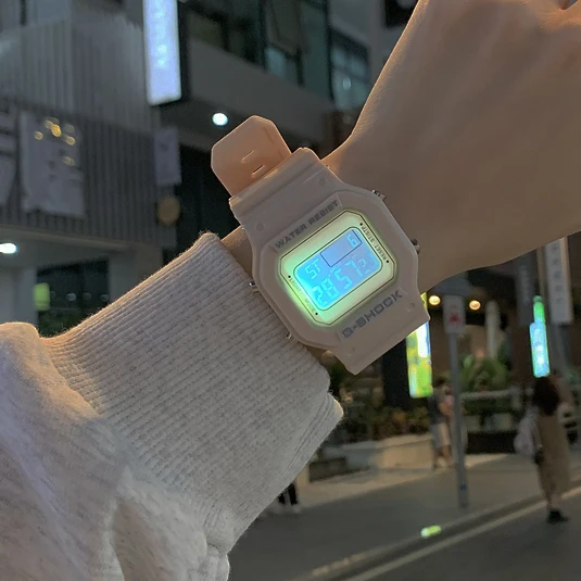 Reloj electrónico transparente para mujer, cronógrafo de pulsera LED, deportivo, resistente al agua, regalo Multicolor para estudiantes