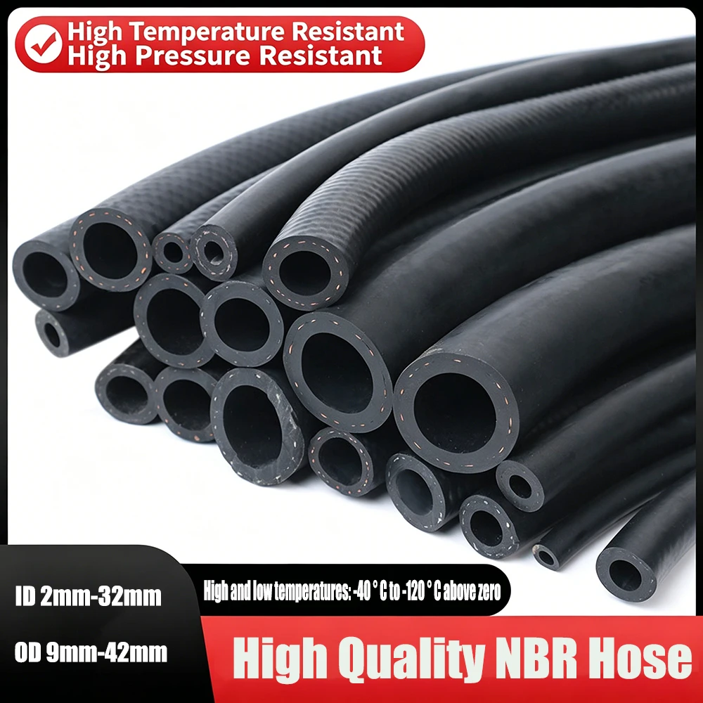 ID 2 4 5 6 8 9 10 11 12 13 14 16 19 20 22~32mm Car Motorcycle Truck Van Fuel Line Hose NBR Oil Resistant Diesel Hose Vacuum Hose