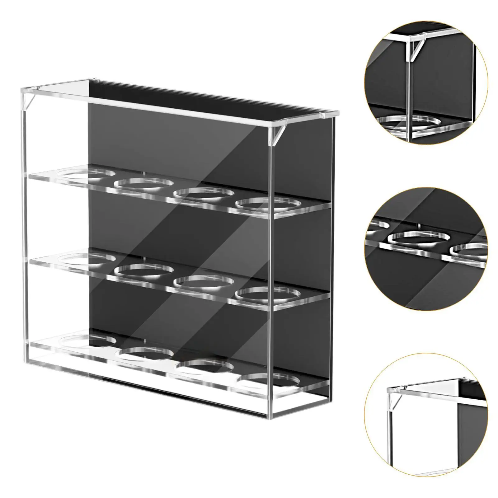 Golf Ball Display Case 12 Balls Capacity Simple Office Wall Mounted Rack Sports Ball Collection Shelf Golf Pingpong Ball Holder