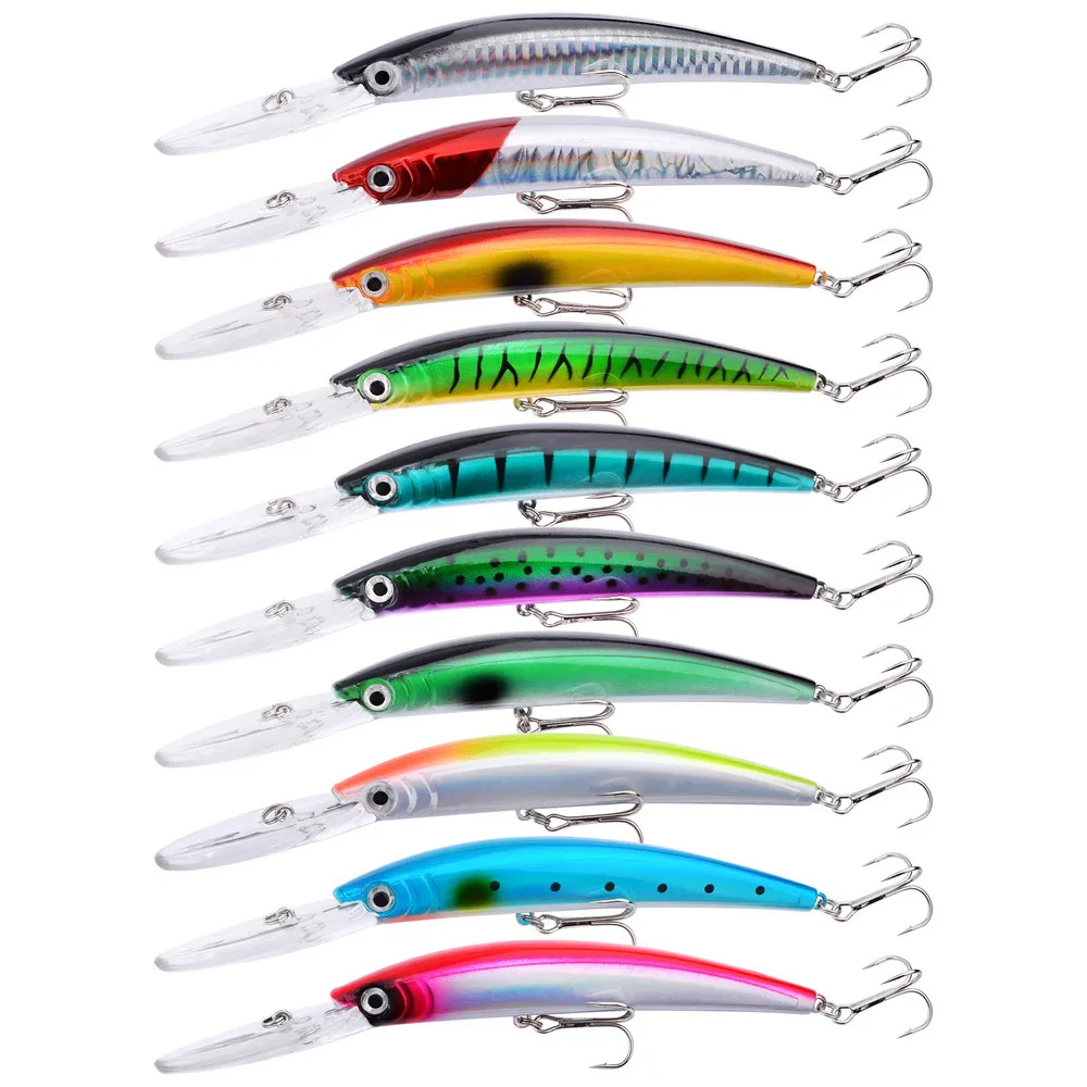 10Pcs Minnow Fishing Lures Floating Hard Bait 15cm 16g Artificial Bait Wobbler Crankbait Carp Perch Pesca Fishing Tackle