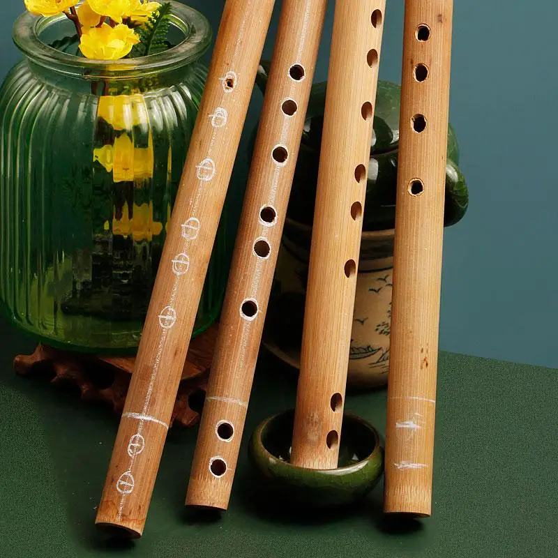 Creative Handmade Diy E-Key Natural Bamboo Flute Material Pack Musical Instrument with Tools Chinese Style Traditional Flute