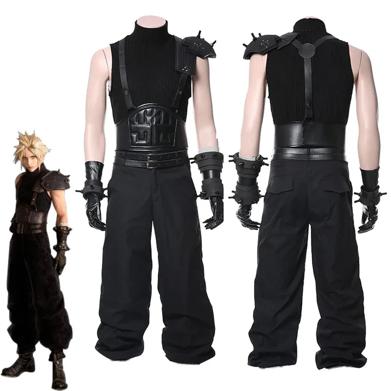 

FF7 Cloud Strife Косплей Костюм Аниме Игра Final Fantasy VII Мужской Жилет Брюки Хэллоуин Вечеринка Одежда Для Мужчин Взрослых Ролевые Игры Новый