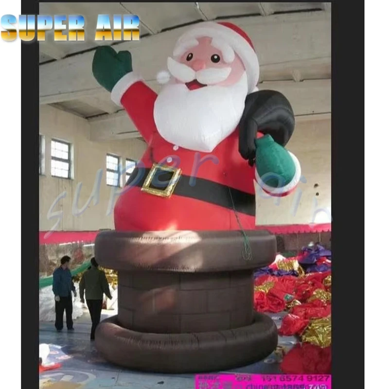 Outdoor Large Inflatable Santa Claus Decoration for Backpack Pretty Grand Subline Holiday Decorations