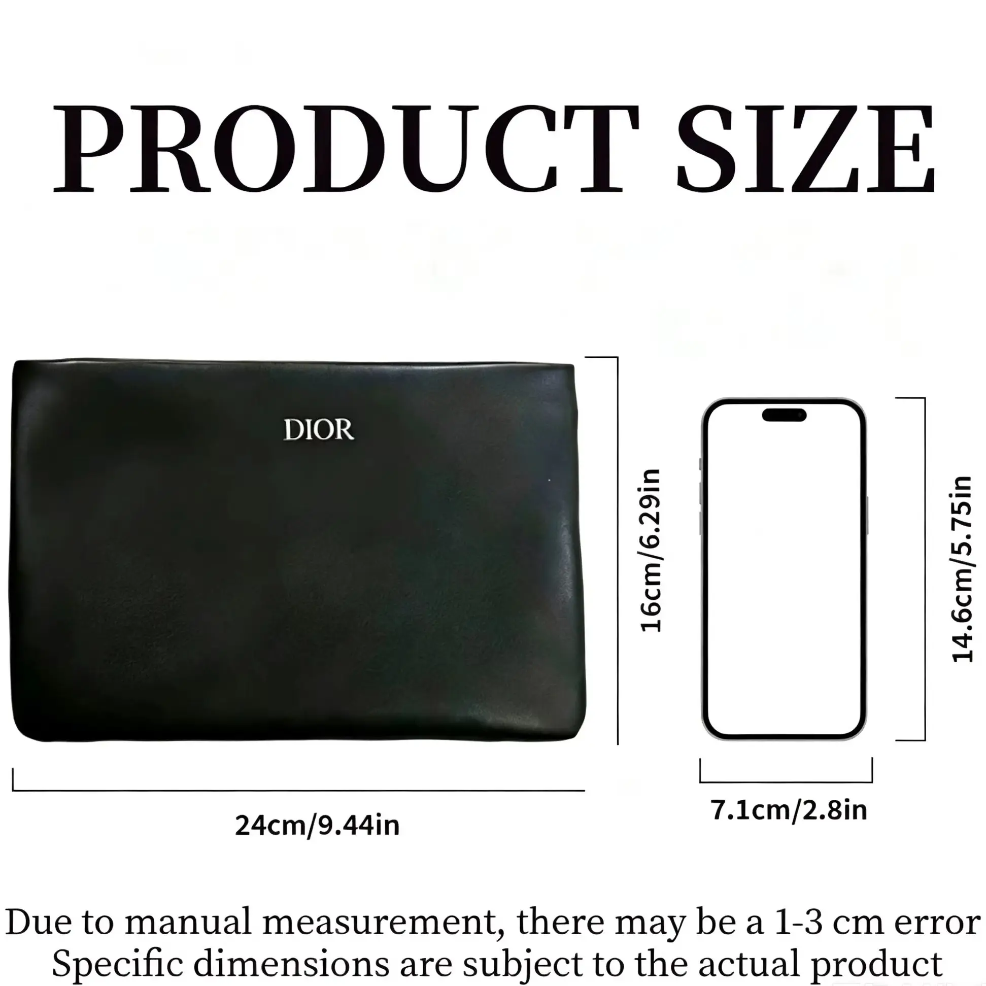 Dior’s Bag Unique Black Leather Handbag With Brand Logo Luxury Style Elegant Avant-Garde Matching For Daily Fashion Dinner Outin view 6