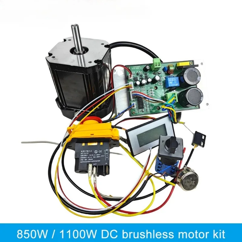 850W 1100W DC Brushless Lathe Spindle Motor with Control Board Card Controller + Wire for CD-210V MX-210V WM-210V Machine Part