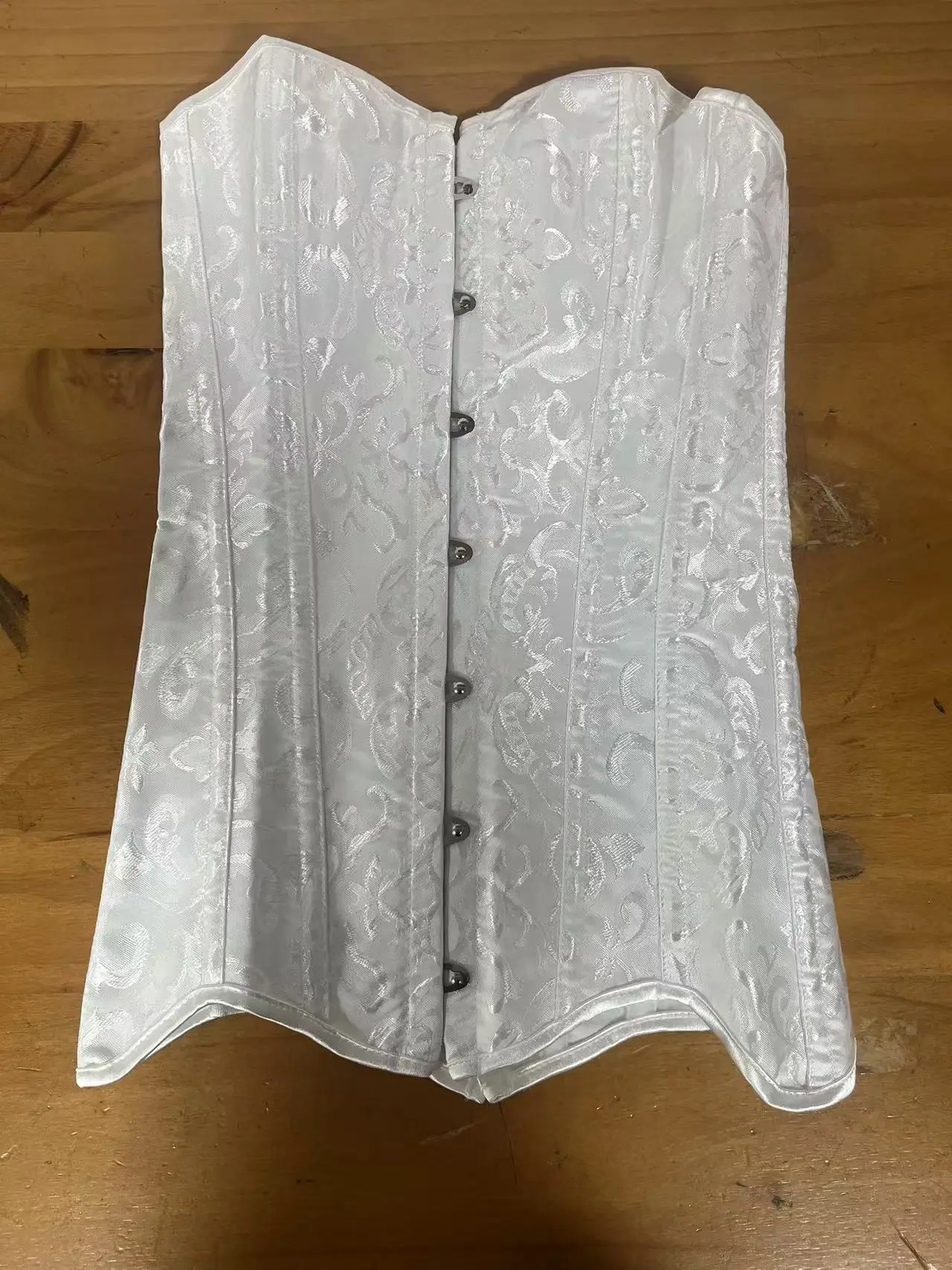Long Torso Corsets and Bustiers for Women Top Sexy Satin Overbust Brocade Vintage Corselet Plus Size