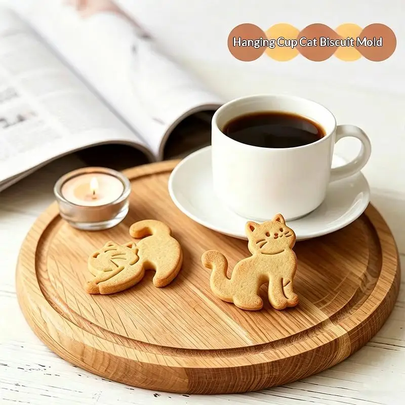 New 1/5PCS Cartoon Animal 3D Cookie Cutter Hanging Cup Cat Biscuit Mold Fondant DIY Baking Decorating Tool