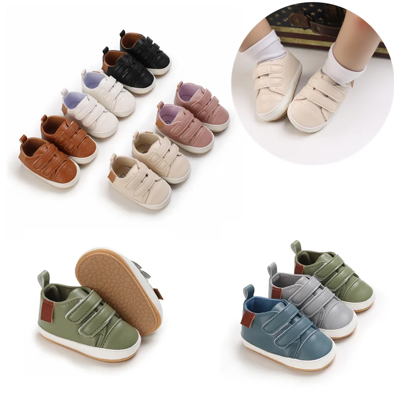 0-18M Spring And Autumn Style 0-18 Months Baby Pure Color Fashion Leisure Sports Shoes Newborn Baby Shoes Classic Toddler Shoes