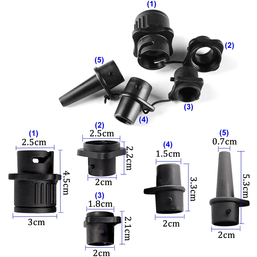 SUP Pump Adapter Valve Adapter Surf Paddle Board Dinghy Tool Canoe Assault Boat 4 Nozzles Rowing Boat Air Valves