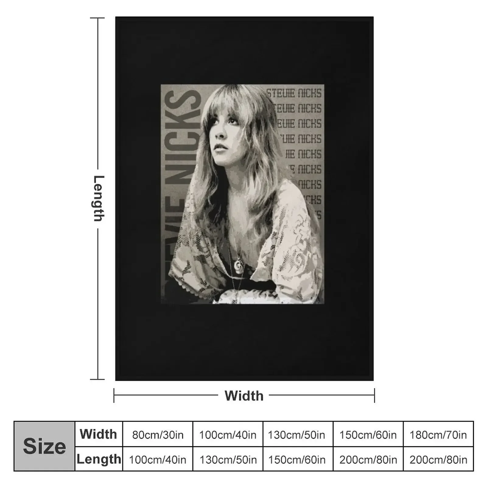 Stevie Nicks Musical Icon Throw Blanket Picnic Furry Polar Blankets Sofas Of Decoration Blankets