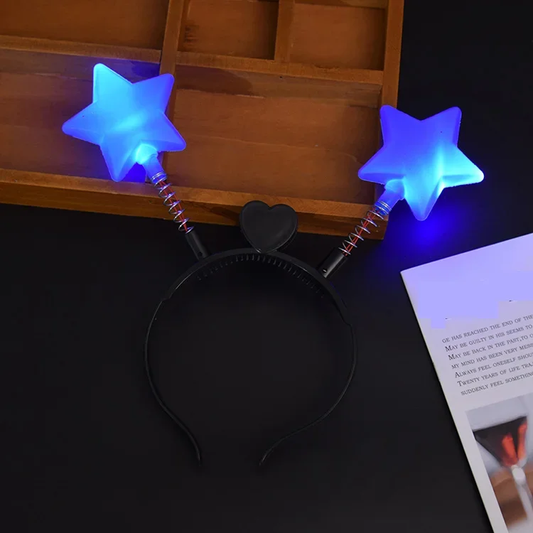 LED Headband Luminous Star  Hair Band  Children Adult Gift Toy   Light up Party Props     Christmas Decoration