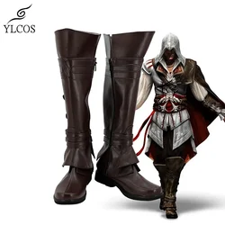 Hot Game Assassin Ezio Auditore Cosplay Party Boots Halloween Party Custom Made Shoes For Unisex