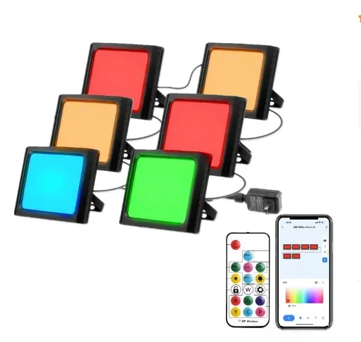 

z Graffiti New For RGB WIF Point-controlled Magic Lawn Light RF RF Color Landscape Light RGB Speech Floodlight
