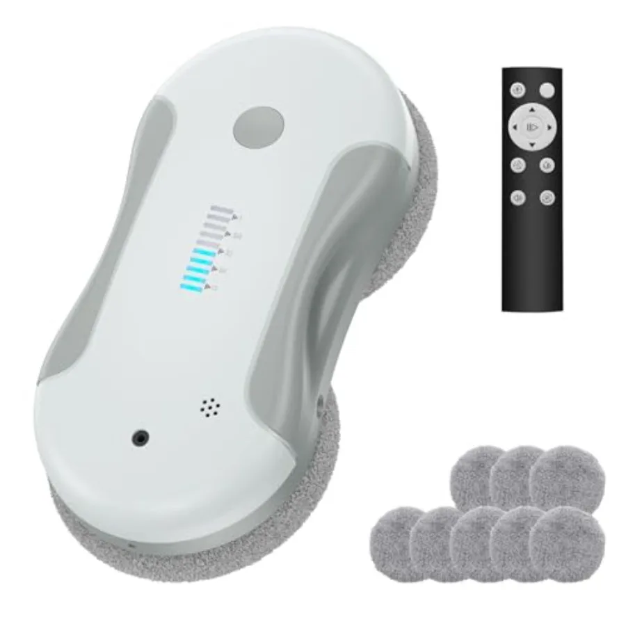 Window Cleaning Robot 5800Pa Intelligent Window Cleaner Robot with 80ml Dual Water Spray with Path Planning and Edge Detection